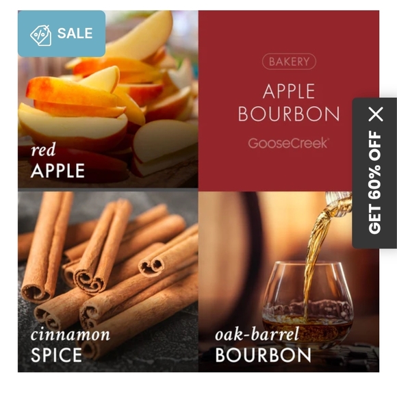 Goose Creek Apple Bourbon 3-Wick Candle - Picture 3 of 4